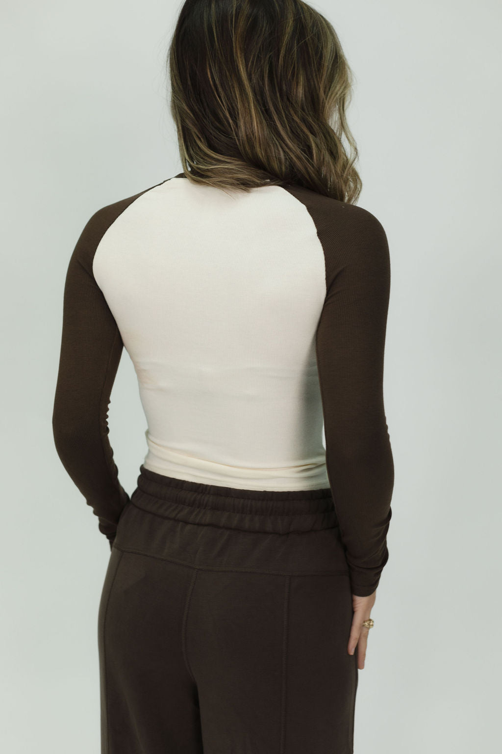 Cocoa Raglan Long Sleeve Tee
