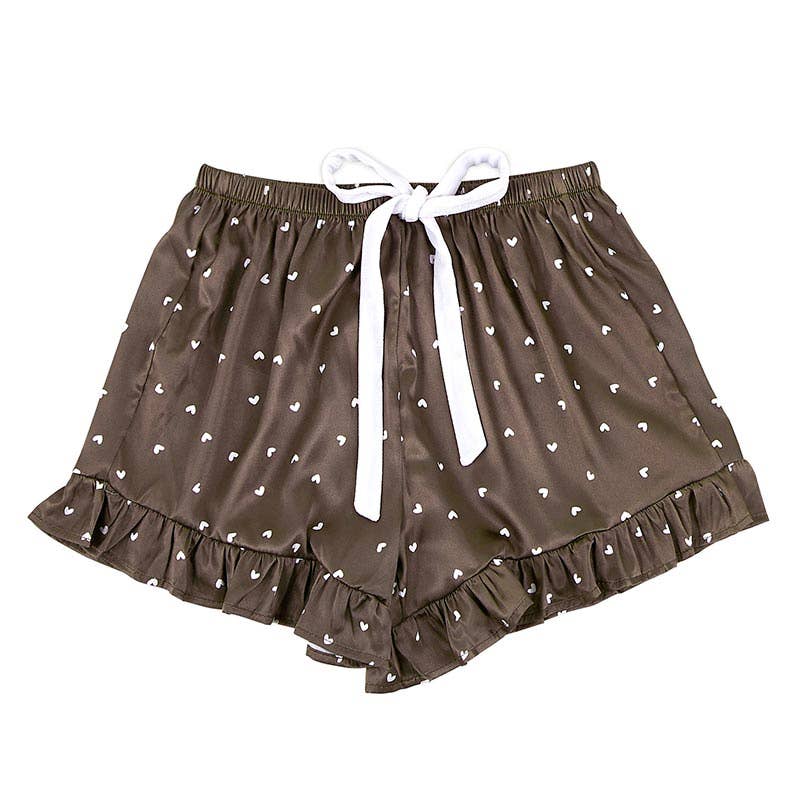 Brown Hearts Short Pajamas