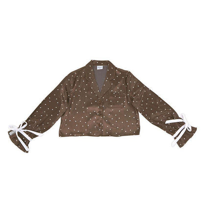 Brown Hearts Short Pajamas