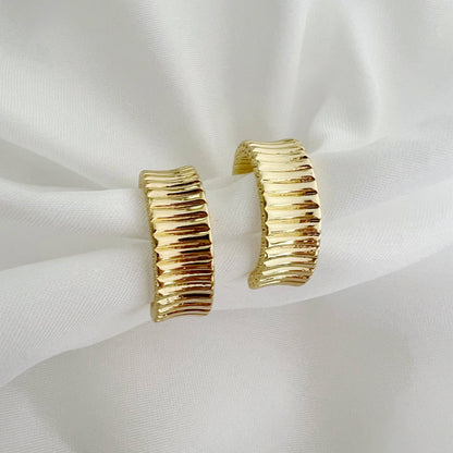 Radiant Textured Hoop Earrings