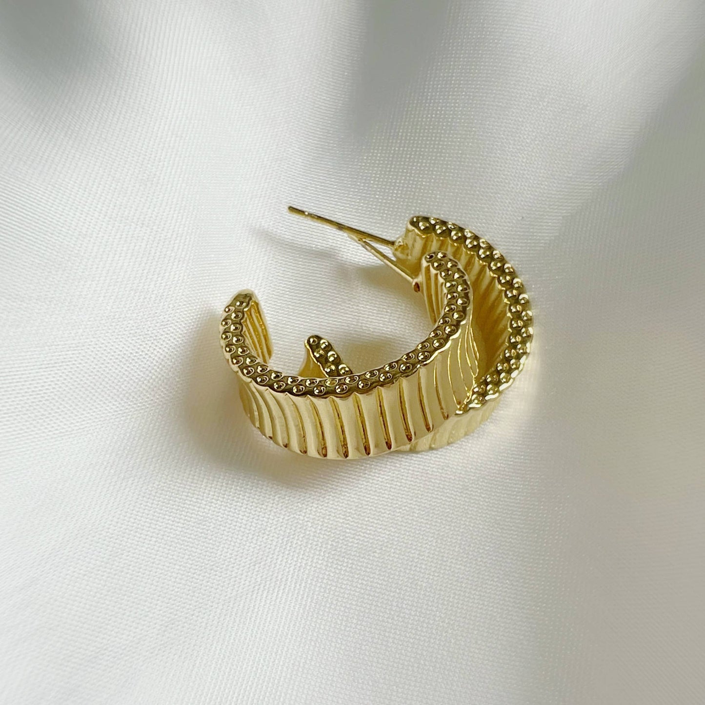 Radiant Textured Hoop Earrings
