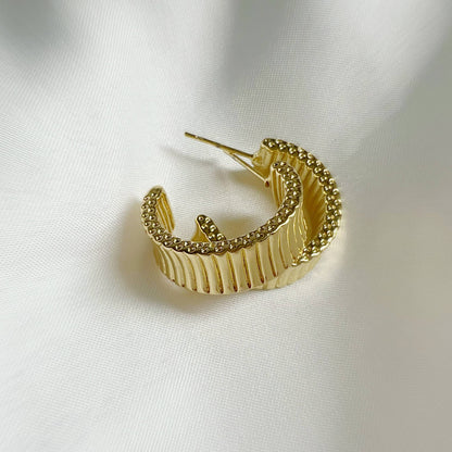 Radiant Textured Hoop Earrings