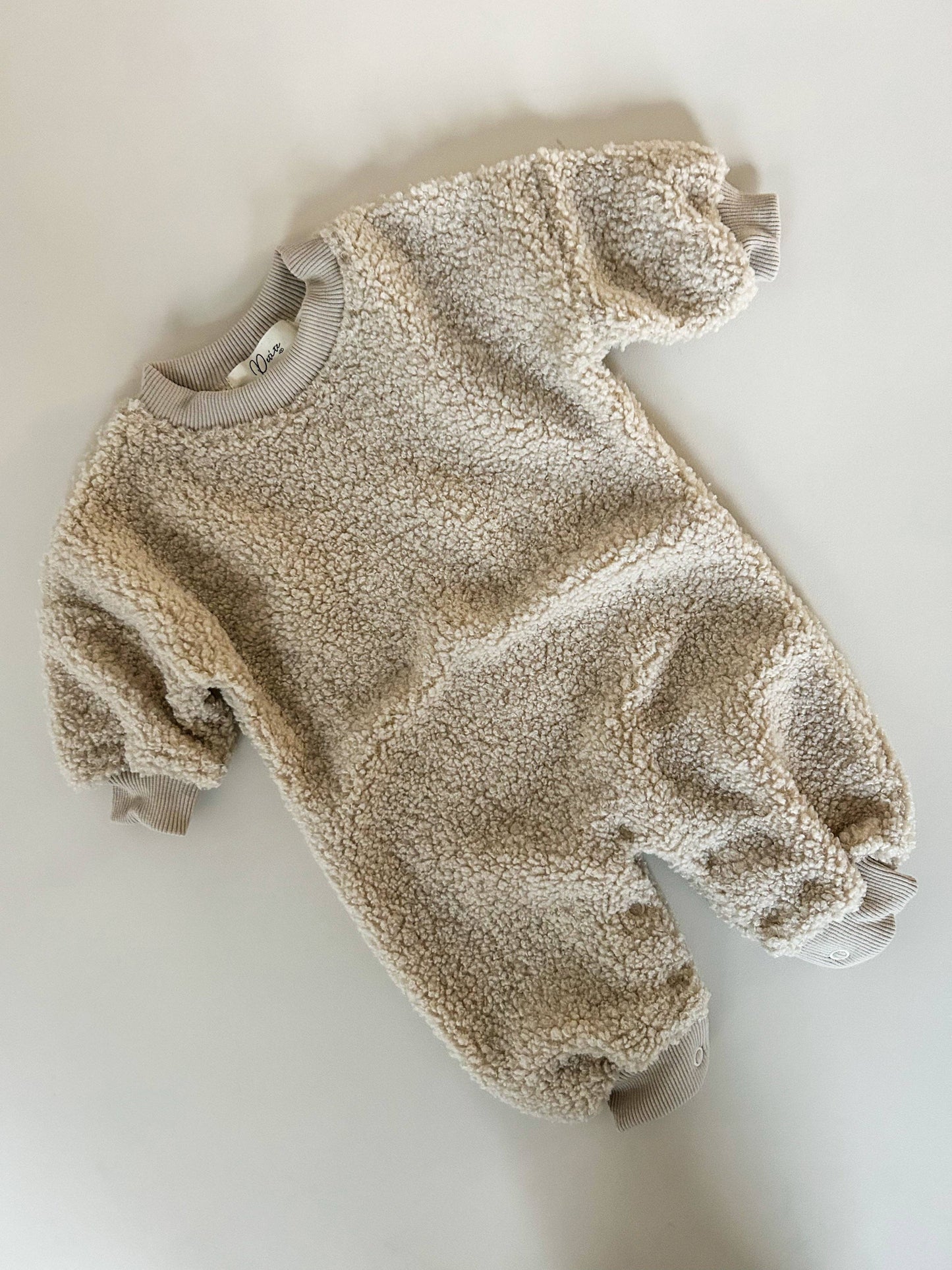 Beige Teddy Romper