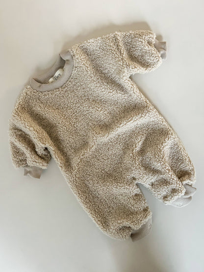 Beige Teddy Romper