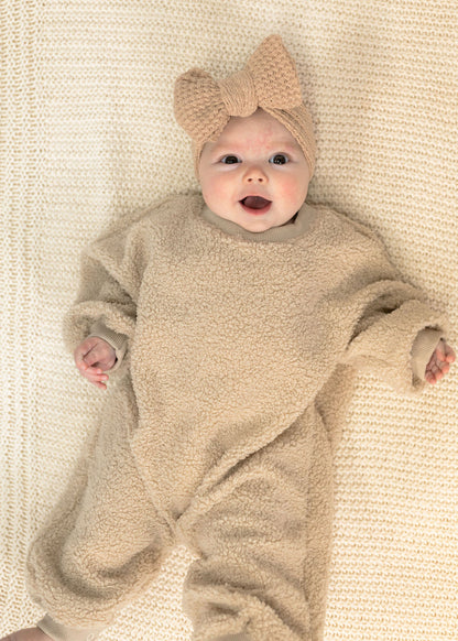 Beige Teddy Romper