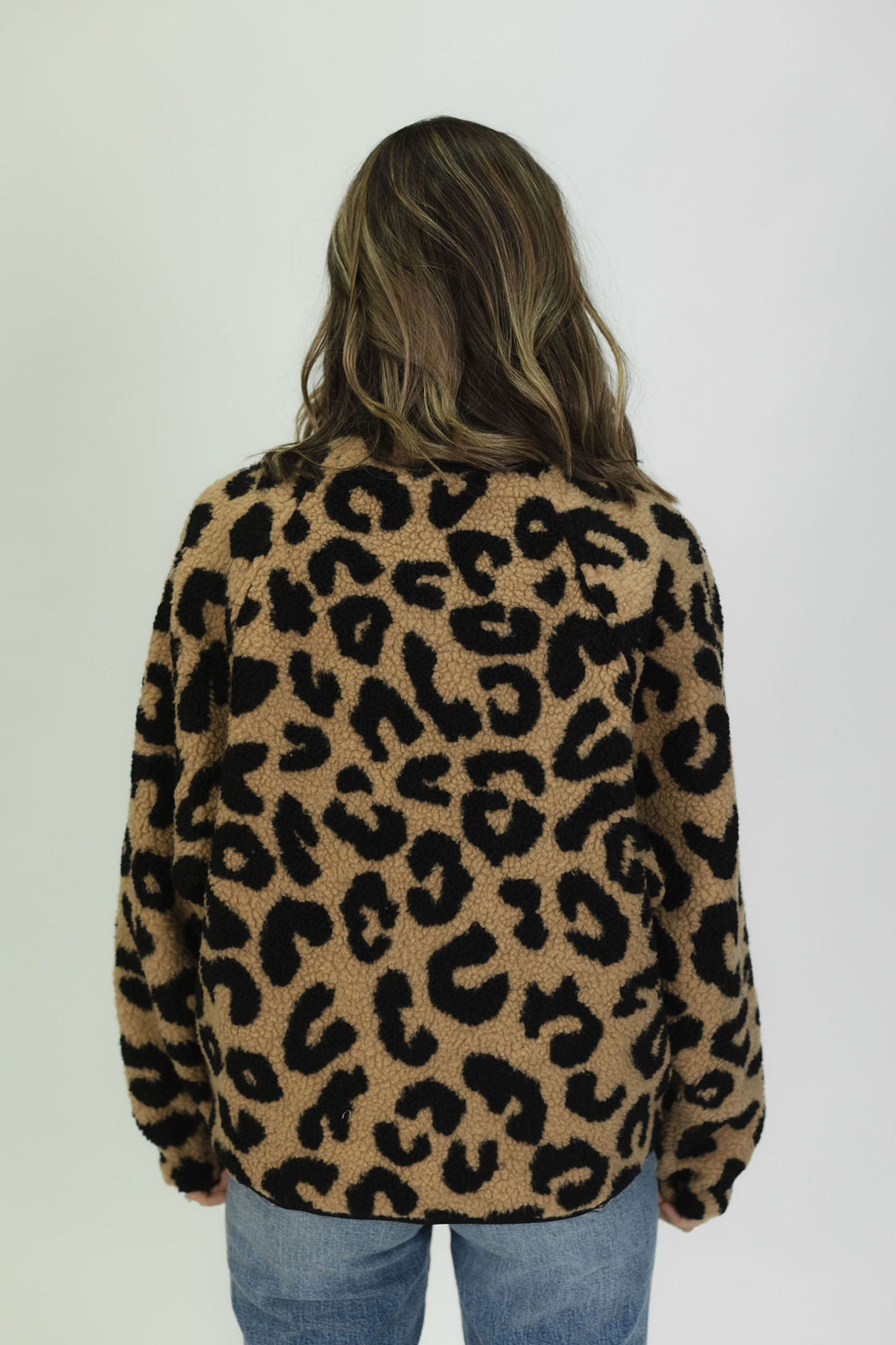 Leopard Print Sherpa Jacket