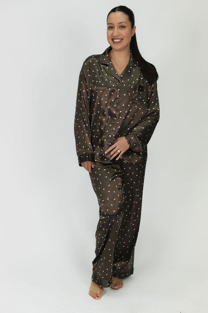 Cocoa Dream Satin Pajama Set
