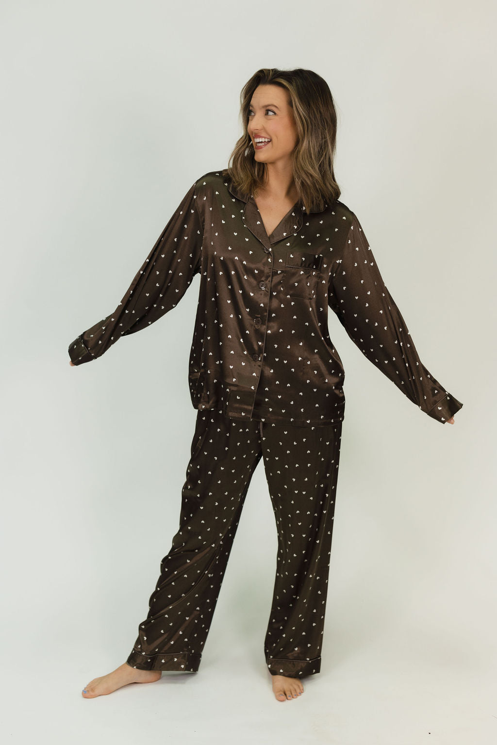 Cocoa Dream Satin Pajama Set