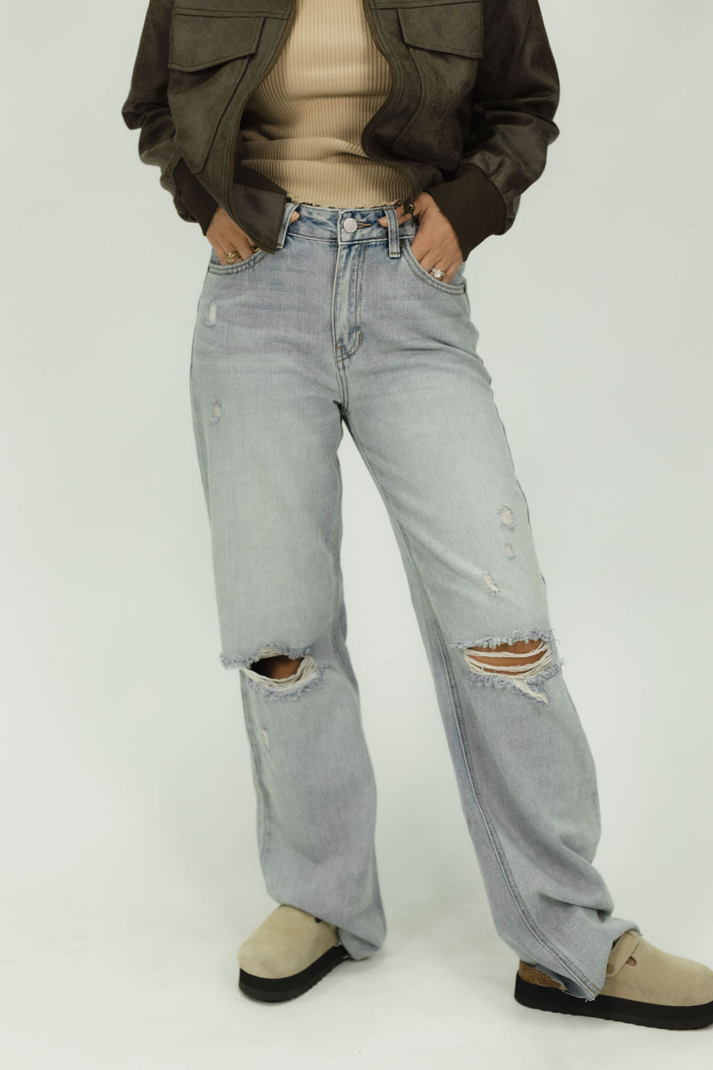 Felix Straight Wide Leg Jeans