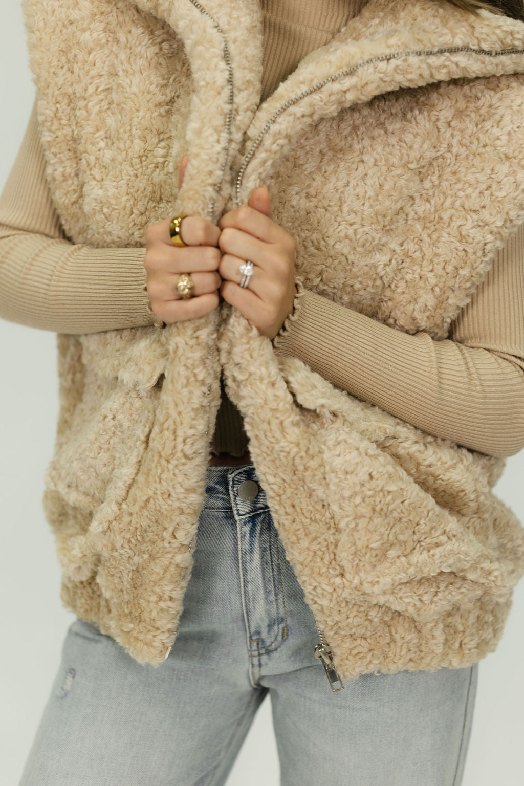 Harvest Sherpa Oversized Vest