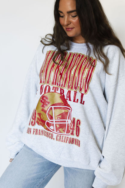 90's San Francisco Football Oversized Sweatshirt
