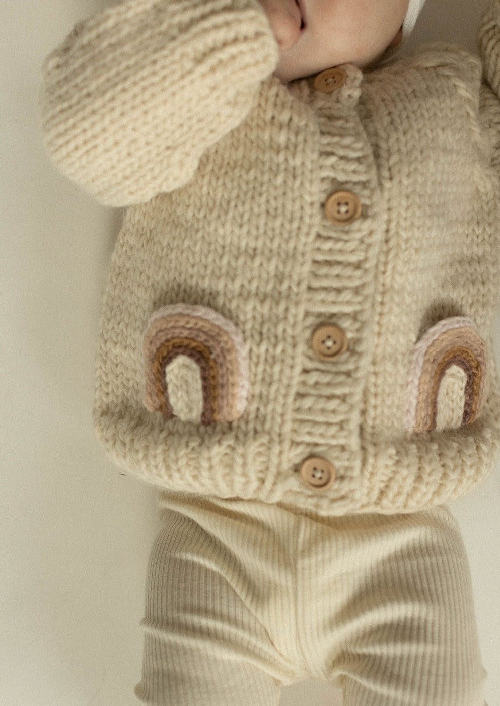 Rainbow Baby Pocket Cardigan Sweater