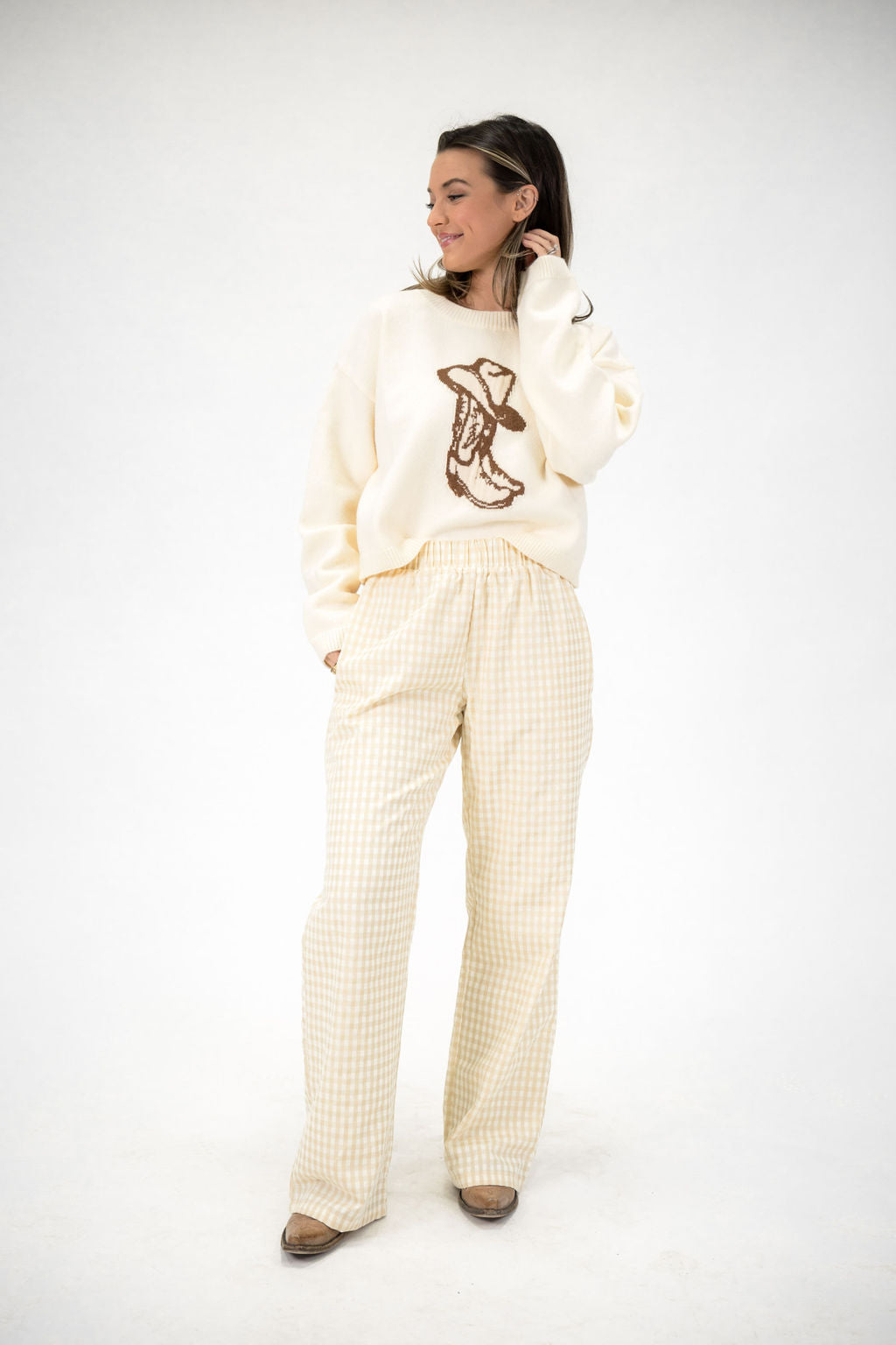 Daisy Plaid Lounge Pants