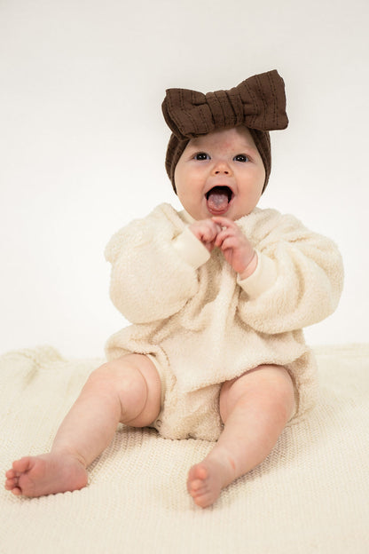 Beige Teddy Romper
