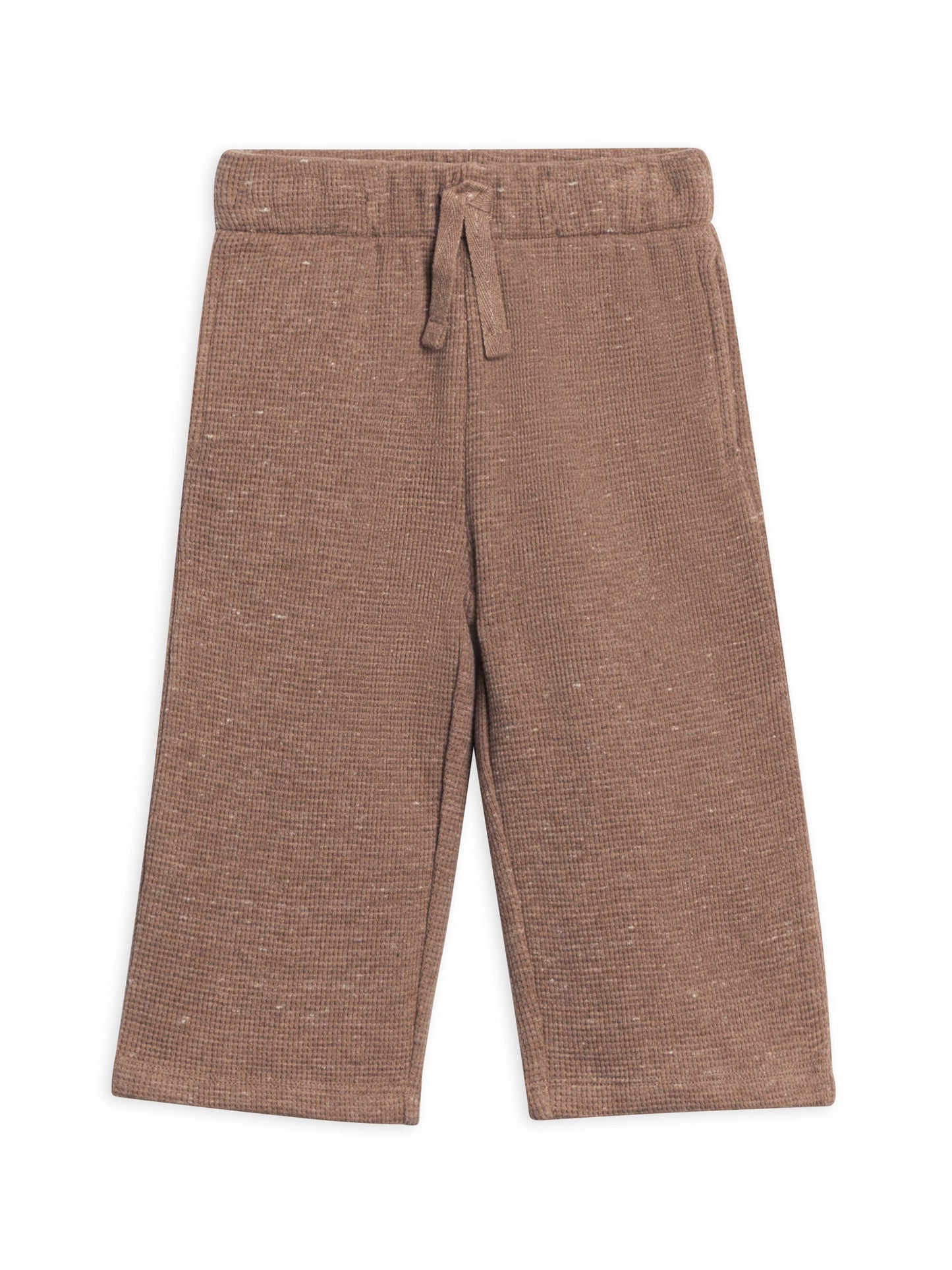 Cinnamon Waffle Knit Straight Leg Pants