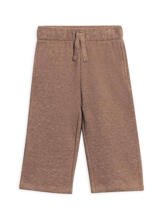 Cinnamon Waffle Knit Straight Leg Pants