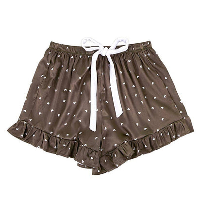Brown Hearts Short Pajamas